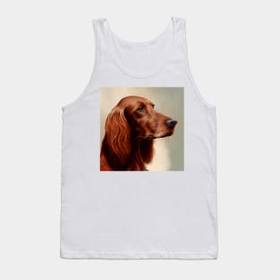 Watercolor Portrait of a Red Irish Setter Tank Top